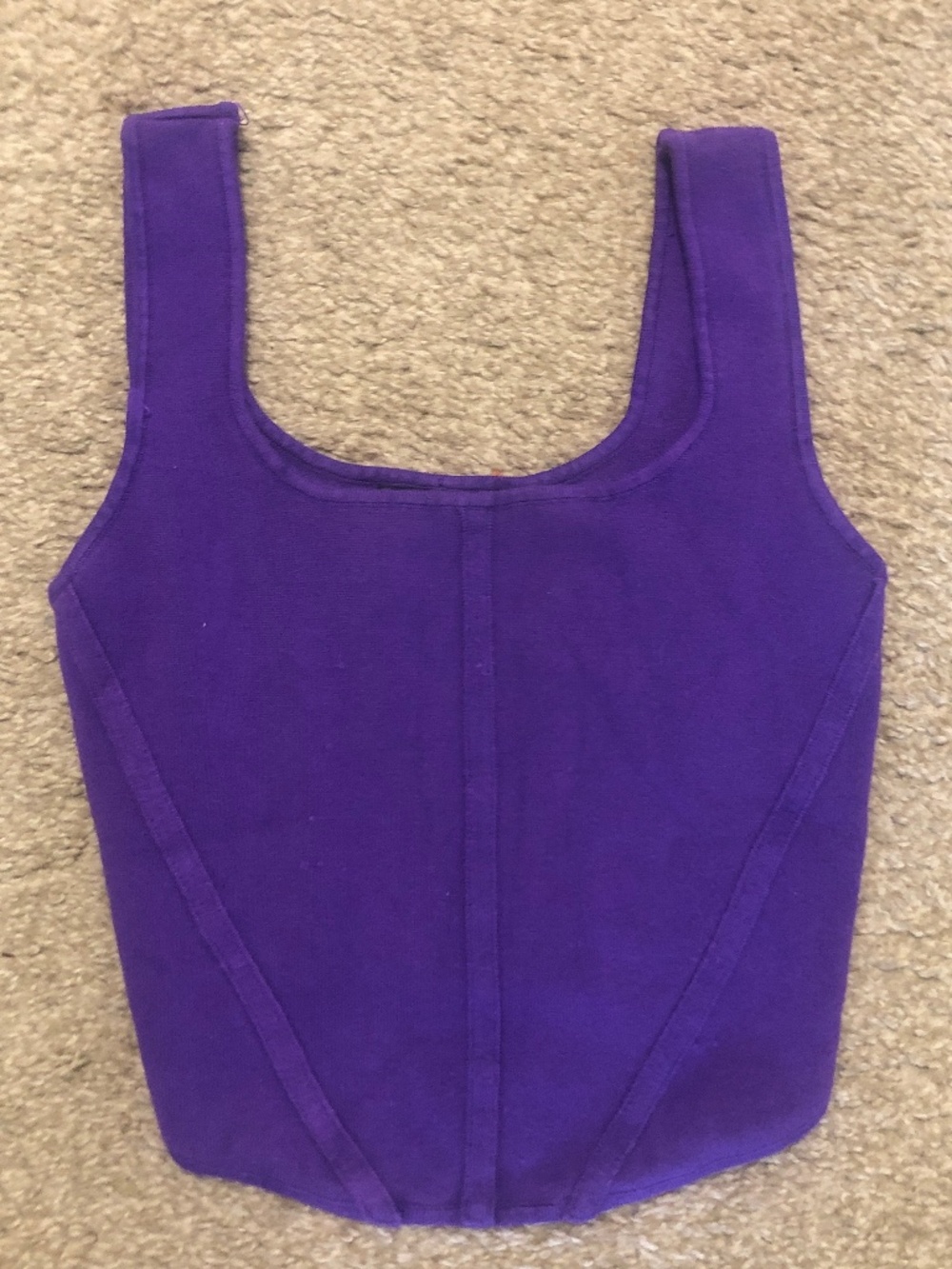 House of Harlow 1960 Purple Square-Neck Cropped Tank